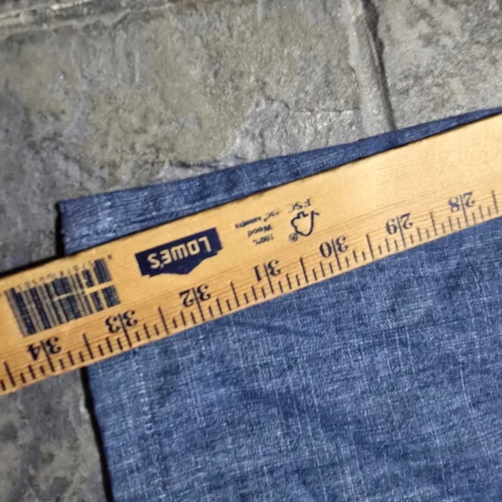 KingSize Chambray Pants Mens 3XL  38 Big Blue Cotton Elastic Waist Pleated